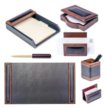 7 PIECE LEATHER DESKSET